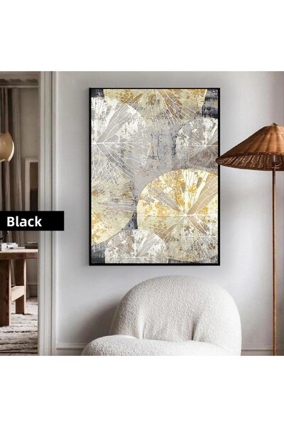 Harikabirev HARİKABİREV | CULOARE GREY-GOLD MODEL BOHEM MACRO 01 | TABLA DE STICLA TEMPLATA CU CADRU, SIMPLE, VERTICALA