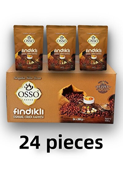 Osso 24 قطعة قهوة ديبك عثمانية بالبندق (24X200 = 4800 جرام)