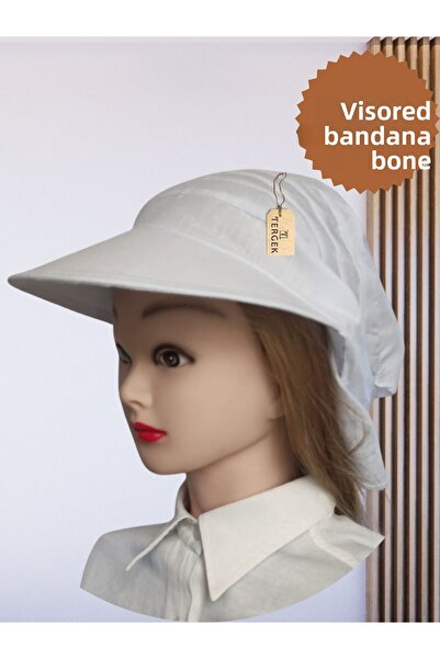 Tergek Bandana cu bandă pentru cap - ALB - Praktik Daily Sportsman Hijab pentru femei, șapcă pentru chimioterapie