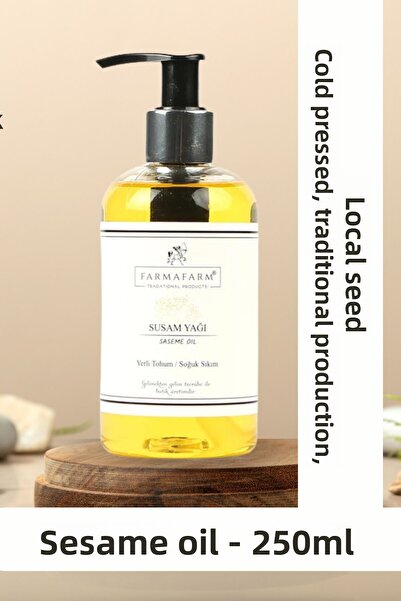 FARMAFARM DOĞALSAĞLIK زيت السمسم المعصور على البارد - 250 مل - السمسم الأبيض ...