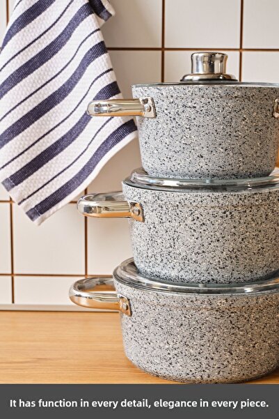 Karaca Set de oale Midi Biogranit Nare 6 piese Albastru