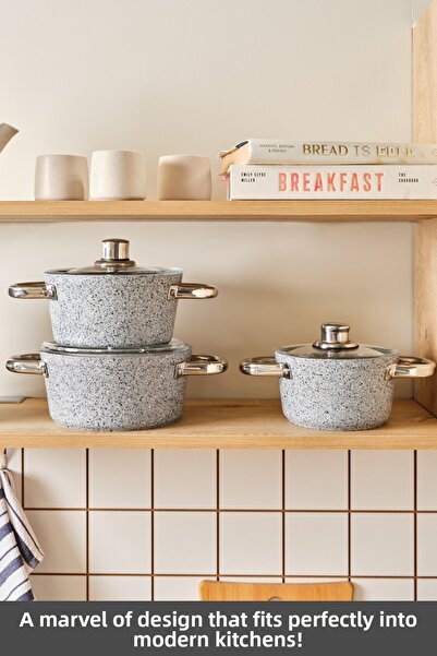 Karaca Set de oale Midi Biogranit Nare 6 piese Albastru