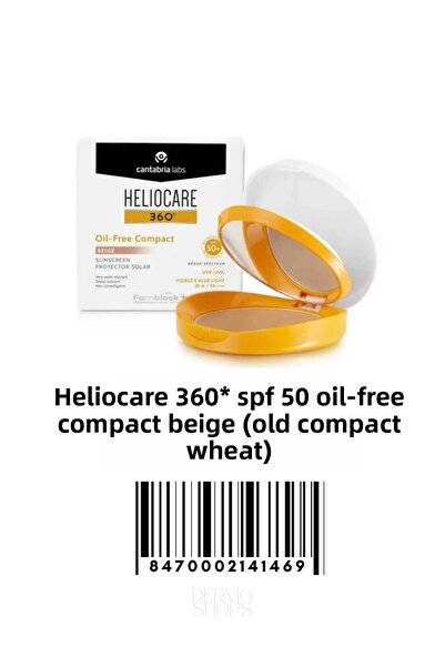 Heliocare 360º Spf 50 Oil-Free Compact Color Beige |   (Old Compact Wheat)