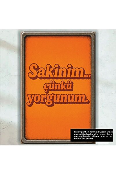 Hayat Poster calmim pentru că sunt obosit amuzant spiritos cuvinte cu arătăto...