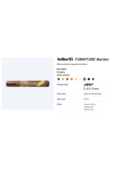 artline Wooden Touch up Pen | Furniture Repair and Touch up Paint Birch - Birch (Ek95)
