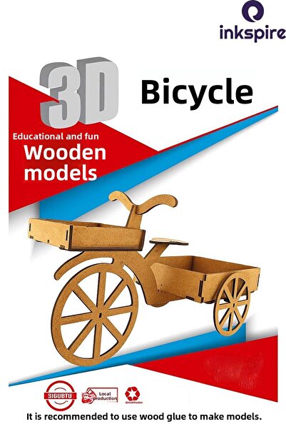 inkspire نموذج خشبي ثلاثي الأبعاد، نموذج ألغاز ثلاثي الأبعاد قابل للطلاء، لوح...