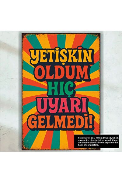 Hayat Poster am devenit adult niciodată nu s-a aflat avertisment amuzant fraz...