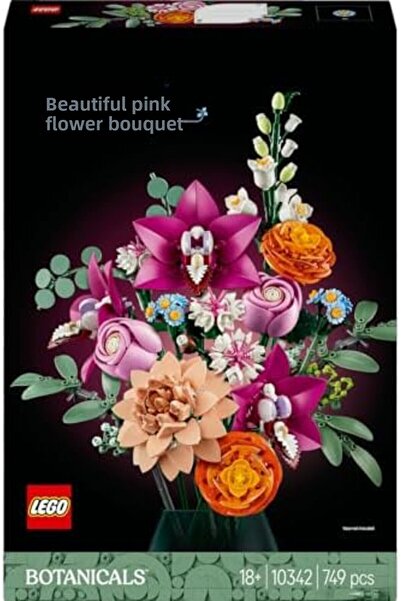 STOREMAX Jptrshop Botanicals Pink Flower Bouquet 10342 – Rose, Daisy, Orchid, Elderberry for Adults