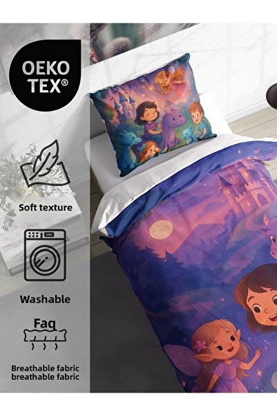 FAVOLLİ Masal Perisi Single High Quality Duvet Cover Set