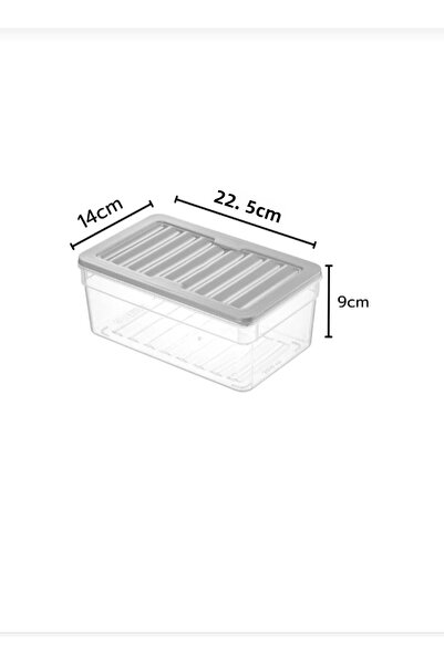 VİZYON Refrigerator Organizer with Horizontal Lid Ice Cooler Container Storage Container