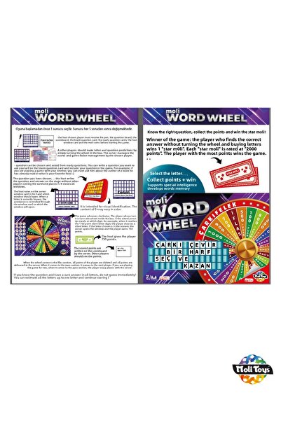 Moli Toys Wheel of Fortune Game Word Wheel Wheel Felek Moli Turn the Wheel