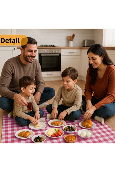 BEYLİNİ Picnic Mat Table Floor Breakfast Table Practical Portable Foldable Picnic Mat 150X150 cm