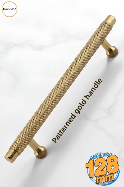 Badem10 Mâner metalic Martin Gold 128 mm Sertar de mobilier Dulap de bucătări...