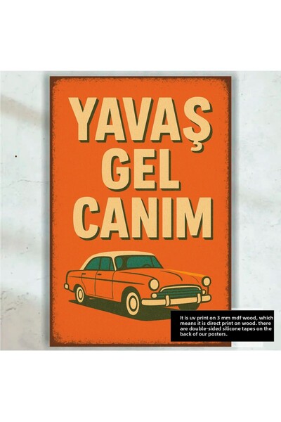 Hayat Poster mașină internă și internă anadol slow come my retro pictură post...