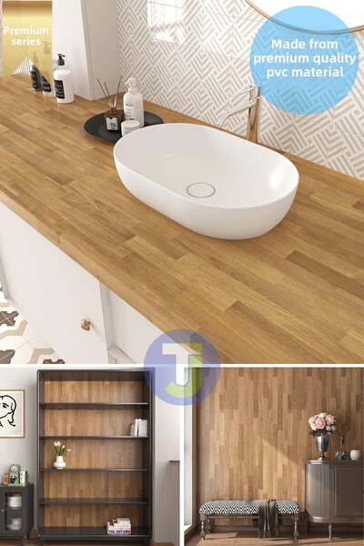 Technojet Self Adhesive Textured Wood Look Premium Kitchen Wall Cabinet Finish 60Cmx300Cm