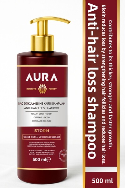 STORM VİTALS Aura Anti-Hair Loss 500 ml Shampoo