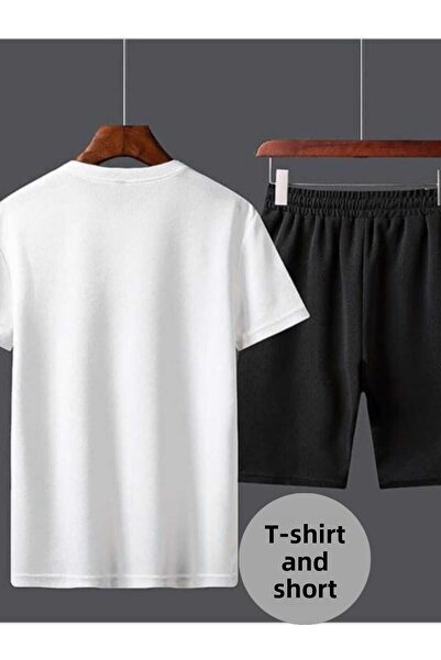 FUNSTYLE Set de pantaloni scurți fără imprimare pentru bărbați