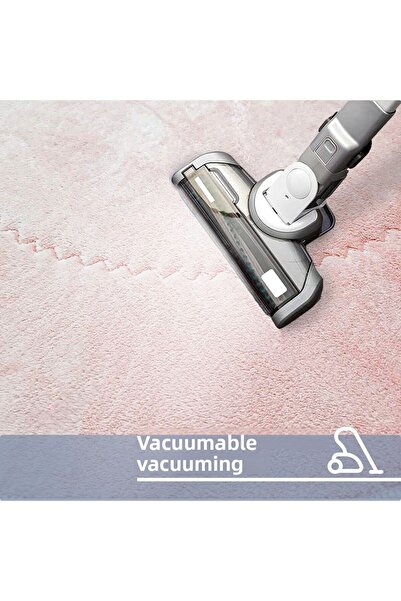 Bestekar Ellora Powder Oval Bath Mat Σετ 2 τεμαχίων με δερμάτινη και αντιολισθητική βάση, μαλακής υφής, που πλένεται στο πλυντήριο