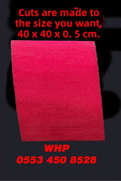 ÇUKUROVA ÜTÜ Flat Sheet 40 cm X 40 cm X 0,5 Thickness Red Flocked Sponge