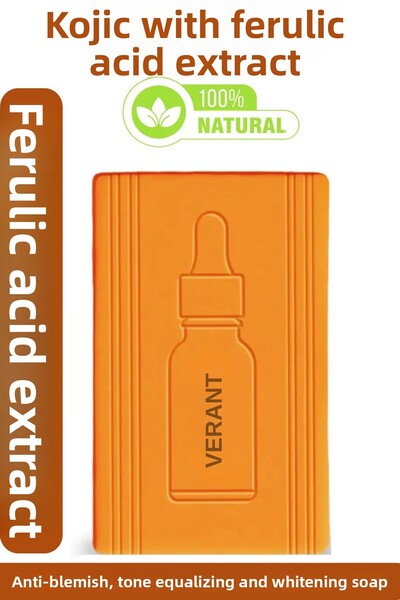 VERANT صابون حمض الفيروليك وحمض الكوجيك: - فيروليك مع تأثيرات مضادة للعيوب وا...