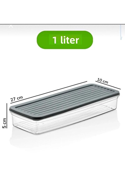 ELİFSU HOME 9-Piece Storage Container, Microwave Compatible Food Storage Container White-Anthracite 3 X 2500 ml - 6 X 1000 ml