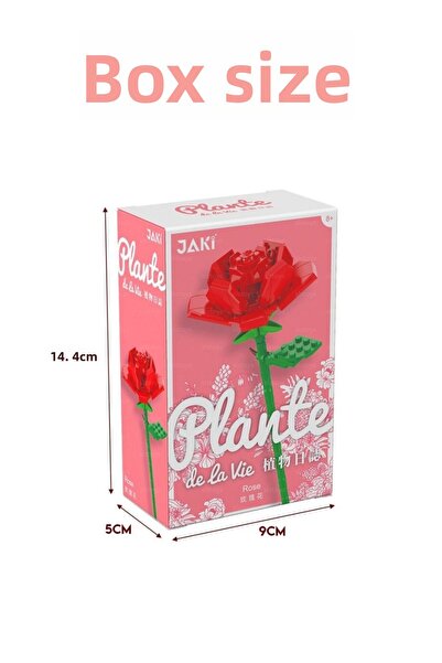 Boratila Toys Set of 3 Decorative Rose Flower Bouquet Building Set Legosu 200 + Pieces Full Set/Eternal Flower Set3