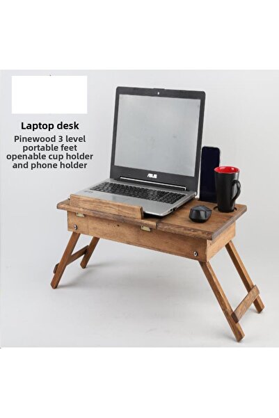 Meva Hediye Rahle Laptop Portabil Stand 3 Nivele Lemn