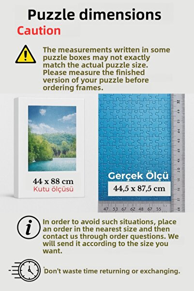 AtlasSG 21Mm-50X70 cm Matte Pvc Photo 1000 Piece Puzzle - Document and Frame Horizontal Vertical Set of 21