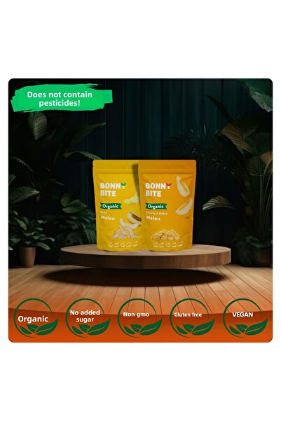 Bonny Bite عبوة مزدوجة من البطيخ المقرمش العضوي والبطيخ المجفف