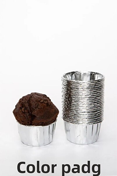 renk party Cupcake Capsule Silver - Muffin Mold - 25 Pieces