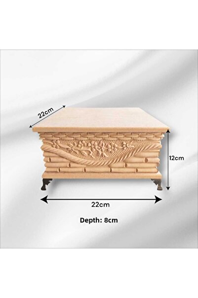 SEKAY AHŞAP Wood- Raw Mdf- Patterned-Jewelry-Makeup-Accessory-Multi-Purpose- ...