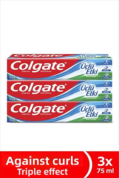 Colgate معجون أسنان ثلاثي التأثير 75 مل × 3