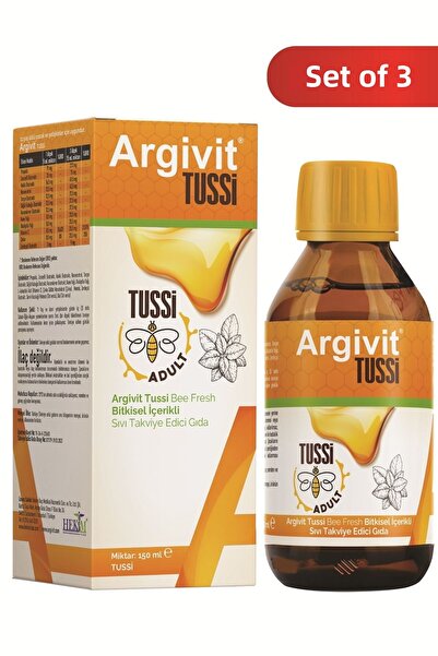 Argivit Tussi Adult 3 Pack - Vitamin C and Cinnamon Syrup 150 ml