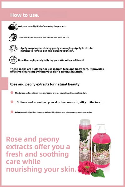 Nesti Dante Emozioni in Toscana Garden in Bloom Liquid Soap 500ml |   Moisturizer |   Rose, Peony