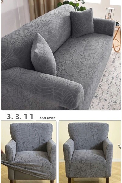 ÖZMAKAN 3 3 1 1 Stretch Elastic Flexible Washable Jacquard Sofa Cover Set Sofa Cover