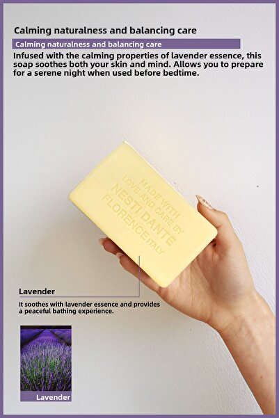 Nesti Dante Dei Colli Fiorentini Tuscany Solid Soap - 250g Soothing Lavender Extract