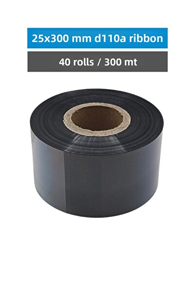 Küresel Etiket Barkod 25x300 مللي متر D110a ريبون |   40 لفة |   300 متر |   ...
