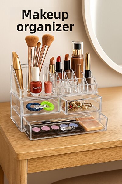 Herza House Makeup Organizer Set with 3 Drawers
