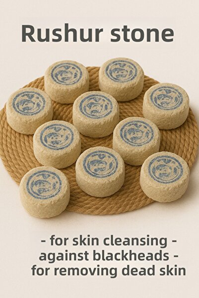 Newleaf 10 قطع من حجر روشور لتقشير الوجه والجسم وتبييض البشرة وتنقيتها من الج...
