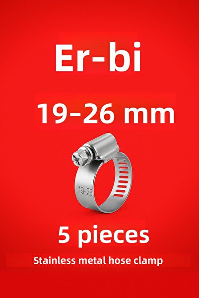 TG STEEL DESİNG Clemă pentru furtun din oțel inoxidabil 19 X 26 X 5 BUC, de î...