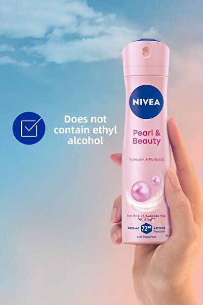 NIVEA Deodorant spray pentru femei Pearl&Beauty 150ml, protecție antiperspirantă 48 de ore, X3 bucăți