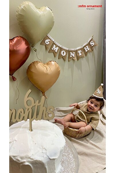 MFM Σετ γενεθλίων με άχυρο μισού ηλικίας 6 μηνών