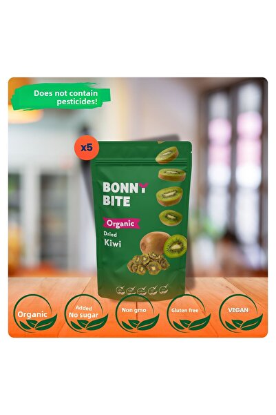 Bonny Bite وجبة خفيفة من الكيوي العضوي المجفف 5 عبوات (40 جرام*5)