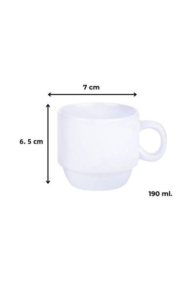 Deep Craft Deepcraft 4-Piece Cup Set with Stand Non-Removable Printed Good Vibes Motto Patterned 4-Piece Cup Set 190 ml