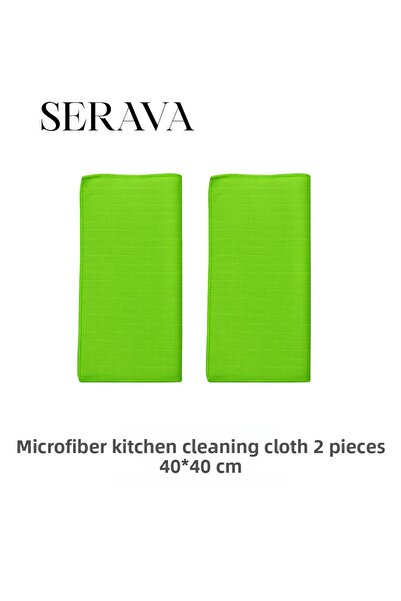 Serava قطعتان من قماش تنظيف المطبخ المصنوع من الألياف الدقيقة – ناعم ومتين ول...