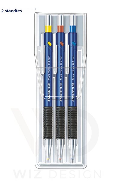 Staedtler مجموعة أقلام رصاص ميكانيكية مارس مايكرو مكونة من 3 قطع 0.3-0.5-0.7 ملم