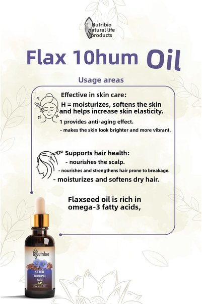 nutribio Flaxseed Oil 100% Pure 50 ml