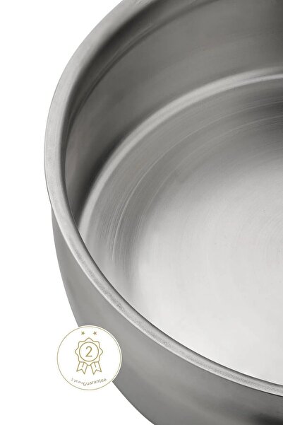 Brillant 6 Piece Aldip Steel Storage Container Set of 3 (16-18-20 cm) - Metal Storage Container with Transparent Lid