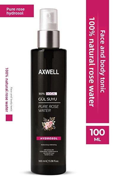 AXWELL Rose Water Pore Firming Brightening and Purifying Tonic 100% Natural and Pure 100 ml