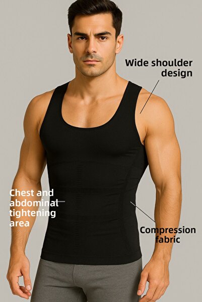 yumuhome Men's Corset. Men's Corset Tank Top. Corset Tank Top That Hides the ...